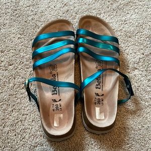 Size 40 teal Betula sandals